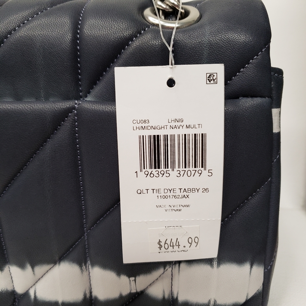 Coach Tabby 26 Tie Dye Metallic Gray Quilted Shoulder Bag - Picture 13 of 15